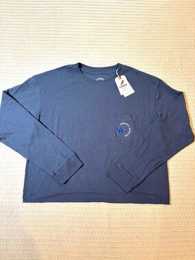 League Navy Long-Sleeve Pocket Tee with UK Logo University of Kentucky